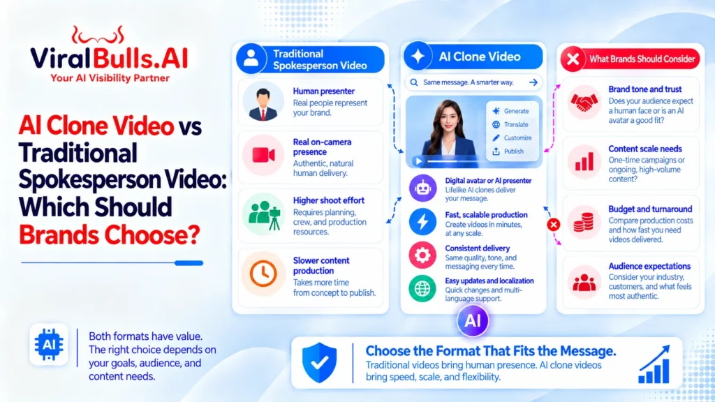 AI Clone Video vs Traditional Spokesperson Video: Which Should Brands Choose?